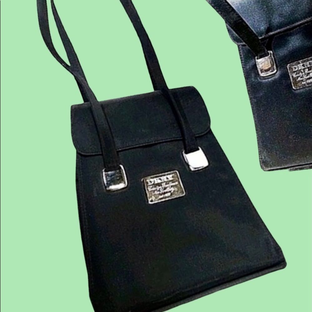 Vintage Triangular Elegant DKNY Microfibre Bag